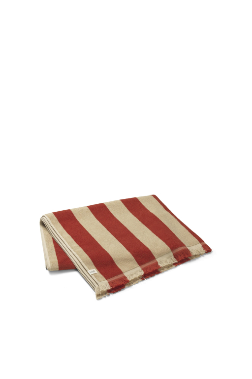 Ferm Living Alee badlaken 100x150 sand/black