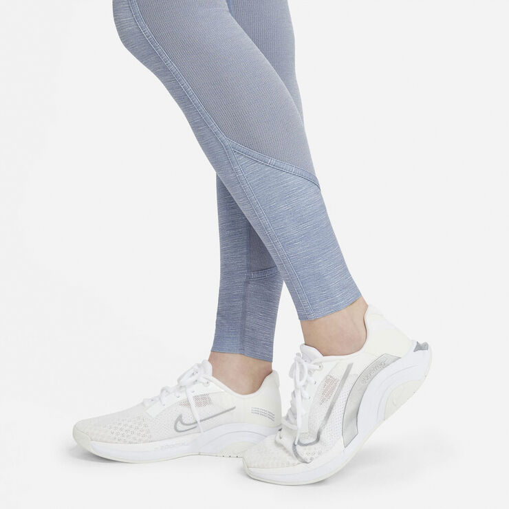 Nike Dri Fit One Luxe Mid Rise Traeningstights Blå