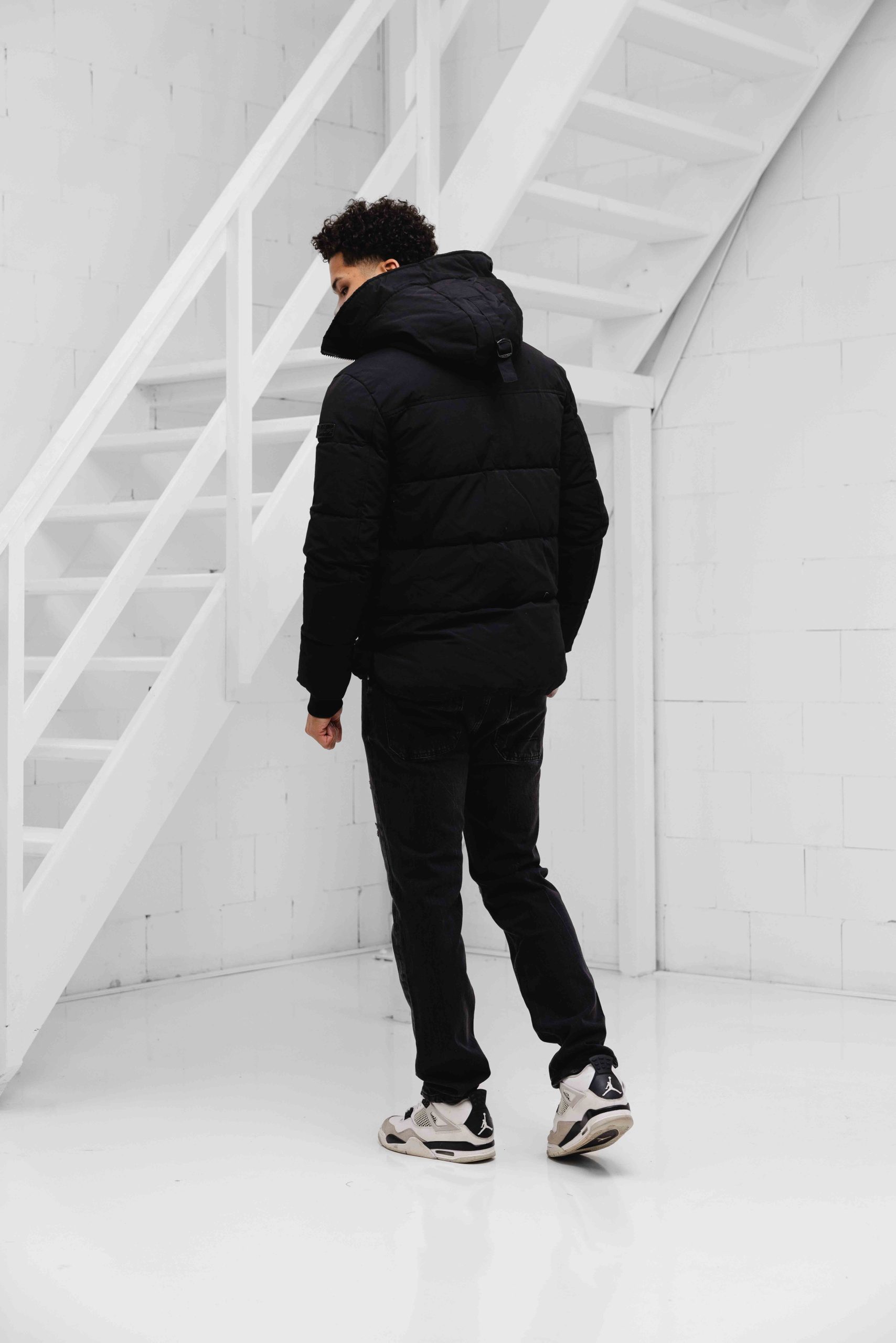 Malelions Porter Parka Winterjas Heren Donkerblauw
