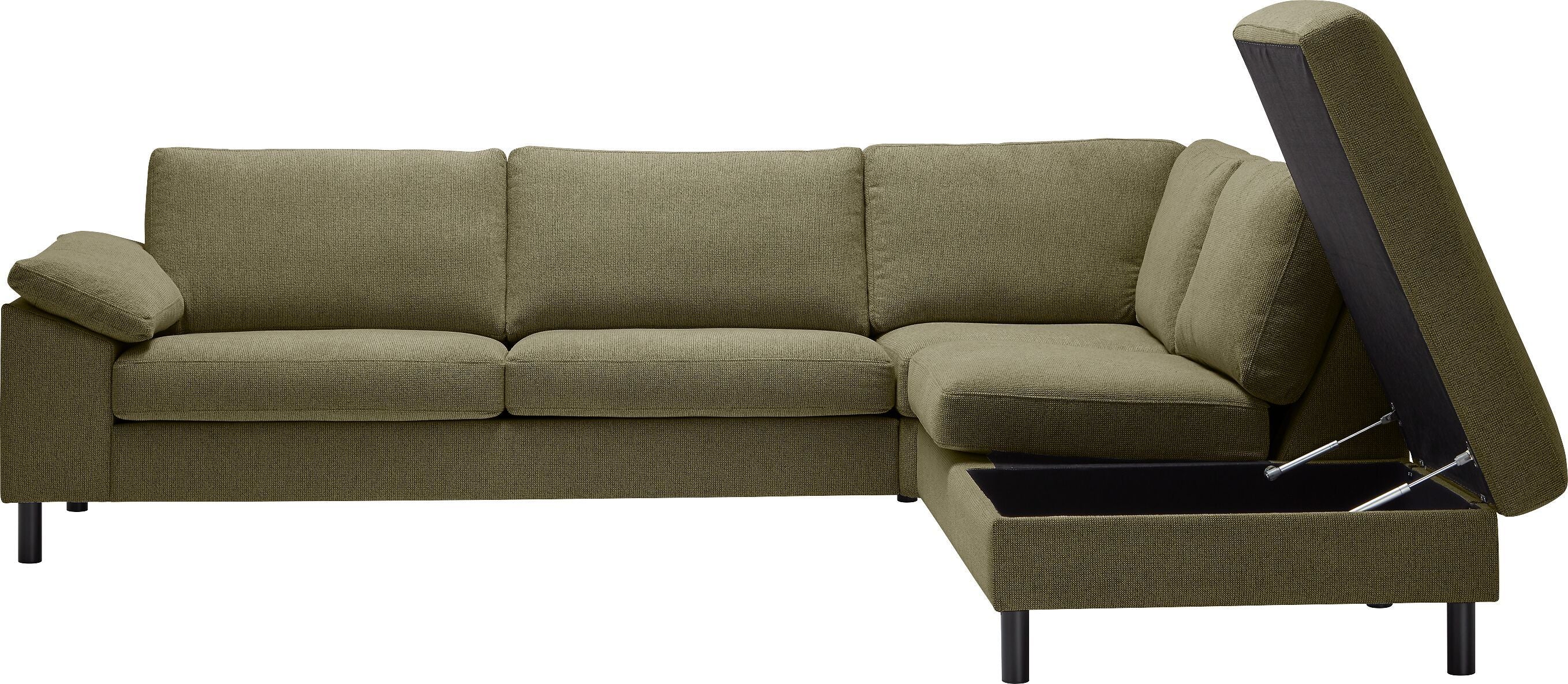 DIENER Ecksofa - Grün / B: 277.0 cm x T: 225.0 cm x H: 81.0 cm