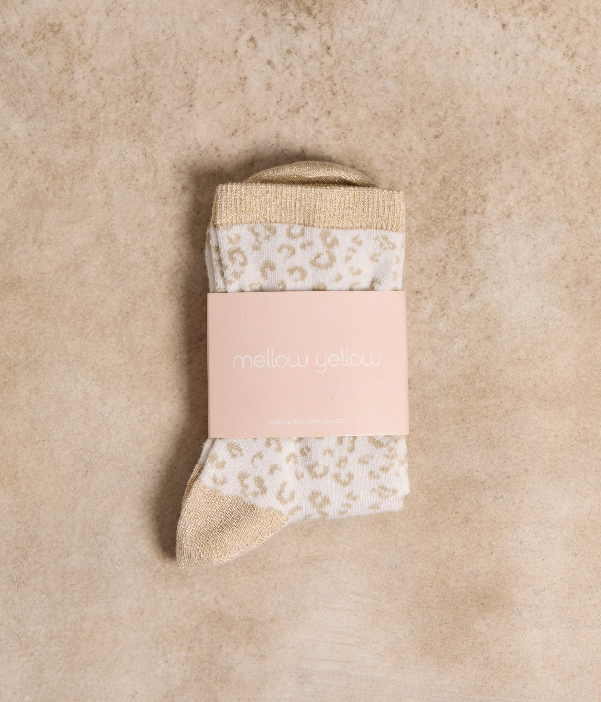 Chaussettes léopard doré Kam