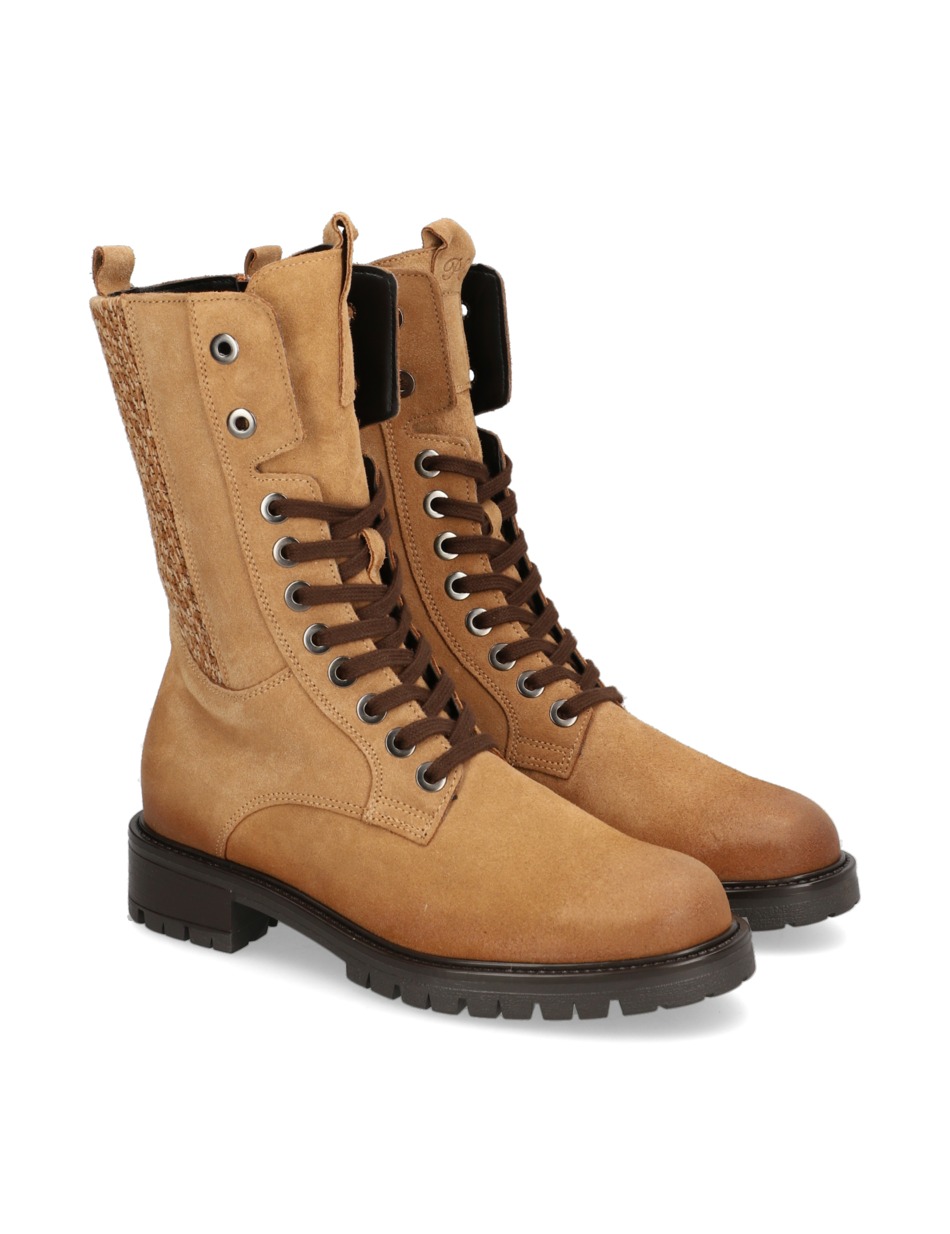 Veloursleder Schnürboot