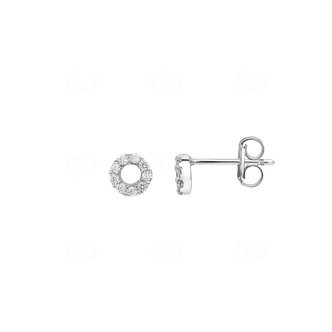 Ohrstecker 750/18 K Weissgold mit Zirkonia