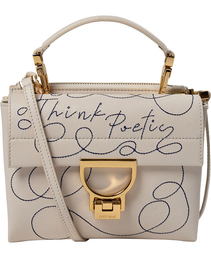 Coccinelle ARLETTIS DOODLE EMBROIDE. Lambskin white