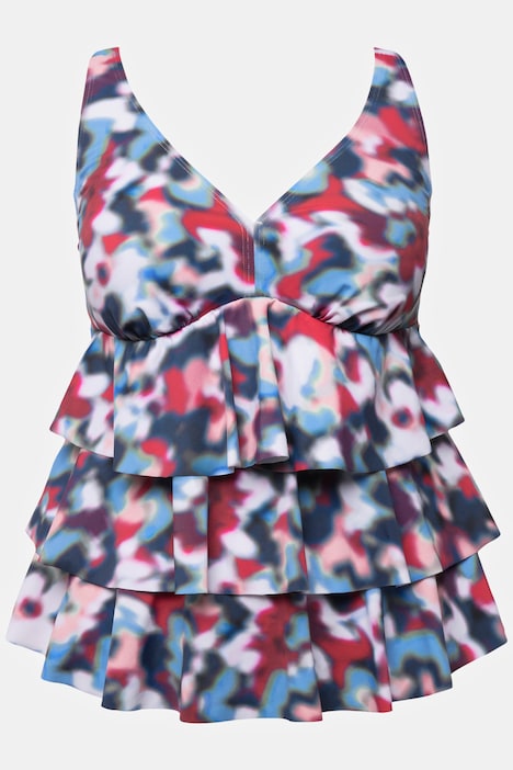 Tankini, Volants, Softcups, Träger verstellbar, recycelt