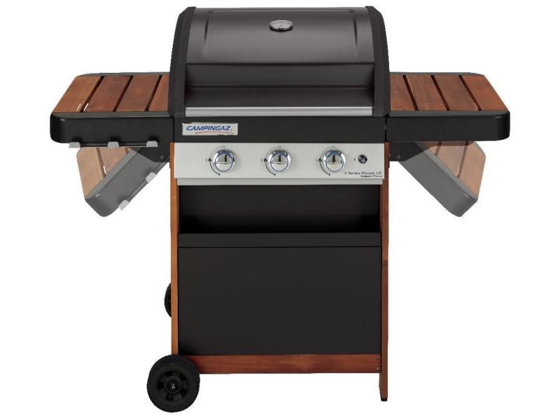 Campingaz Gasgrill 3 Series Woody LD Gasgrill mit dreifachem Brenner, Wagen aus Akazienholz