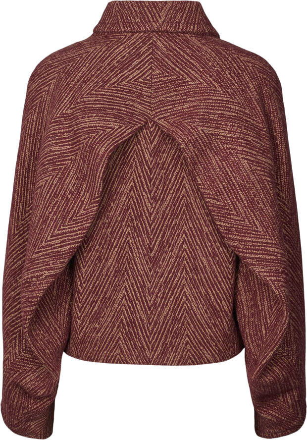 Rabens Saloner Herringbone jacket - Lunna Burgundy combo