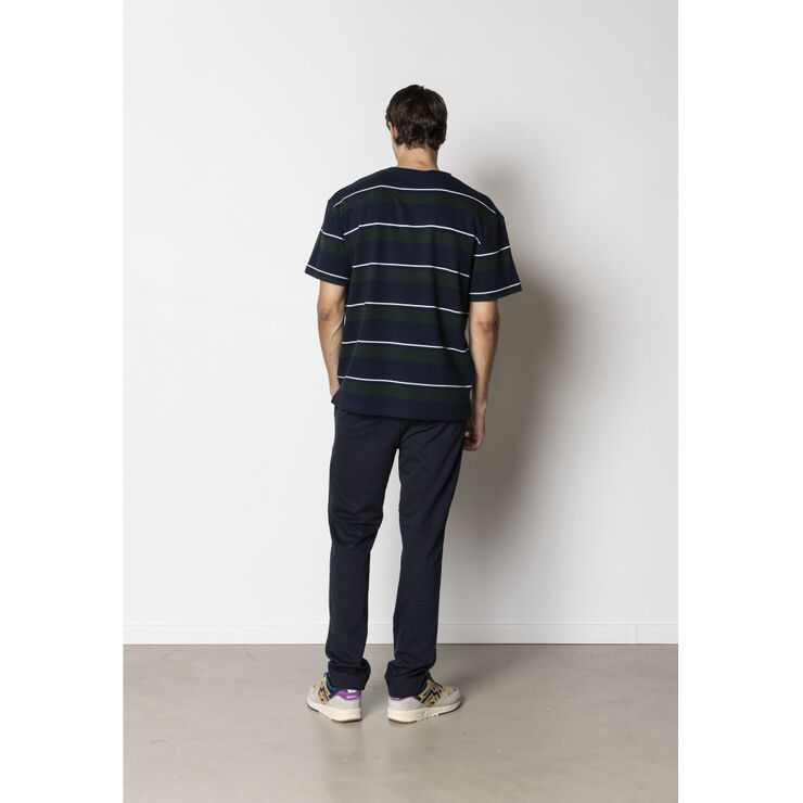Clean Cut Copenhagen Sigurd T-Shirt Navy/deep green stripe