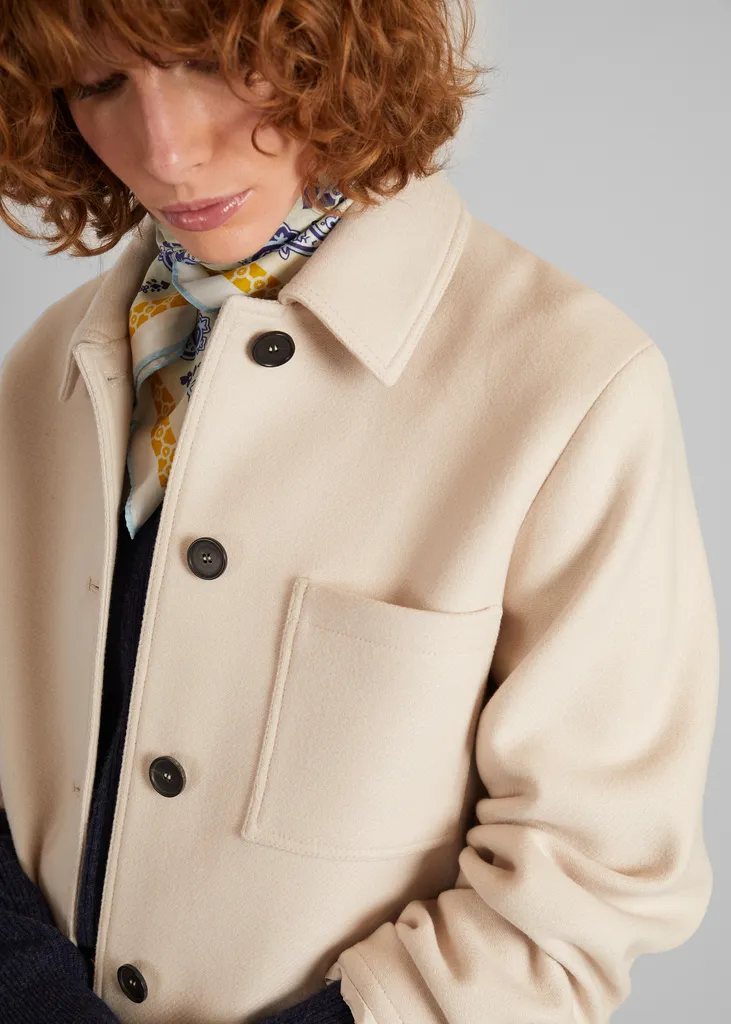 Sur-veste laine vierge fabriquée en France L'Exception Paris