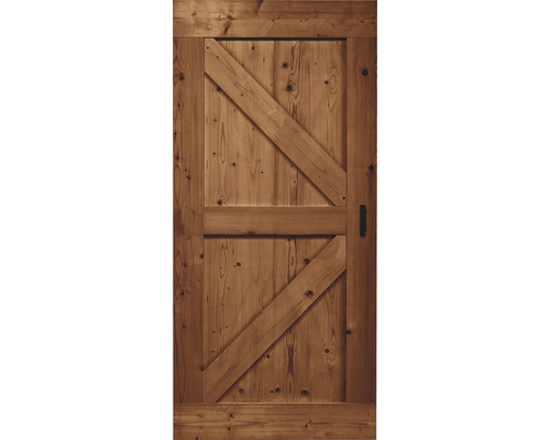 Pertura schuifdeur complete set Yorick Wales Vintage bruin 950x2150 mm incl. rail met spaakwiel, krukset