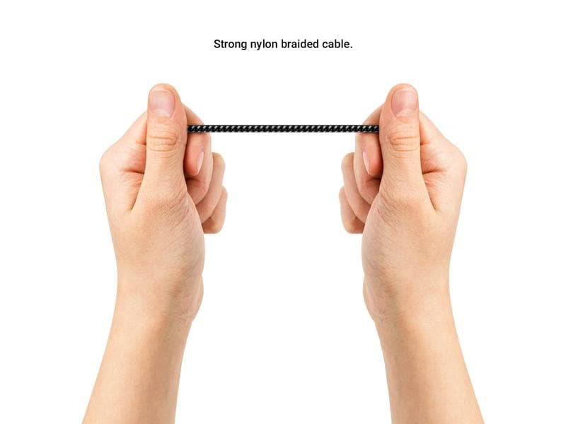 deleyCON USB 2.0-Kabel USB C - Lightning 0.15 m DeleyCON Nylon USB-C auf Lightning Ladekabel Datenkabel Ultra Schnellladen MFi Zertifiziert Metallstecker Power Delivery