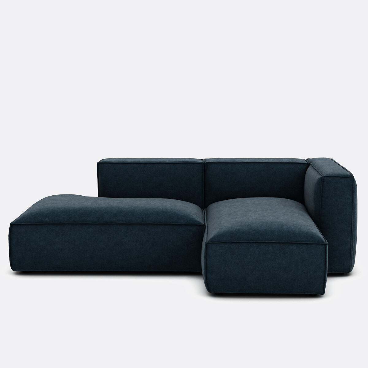 LA REDOUTE INTERIEURS<br>Sofá lounge esquerda, veludo texturizado, Seven