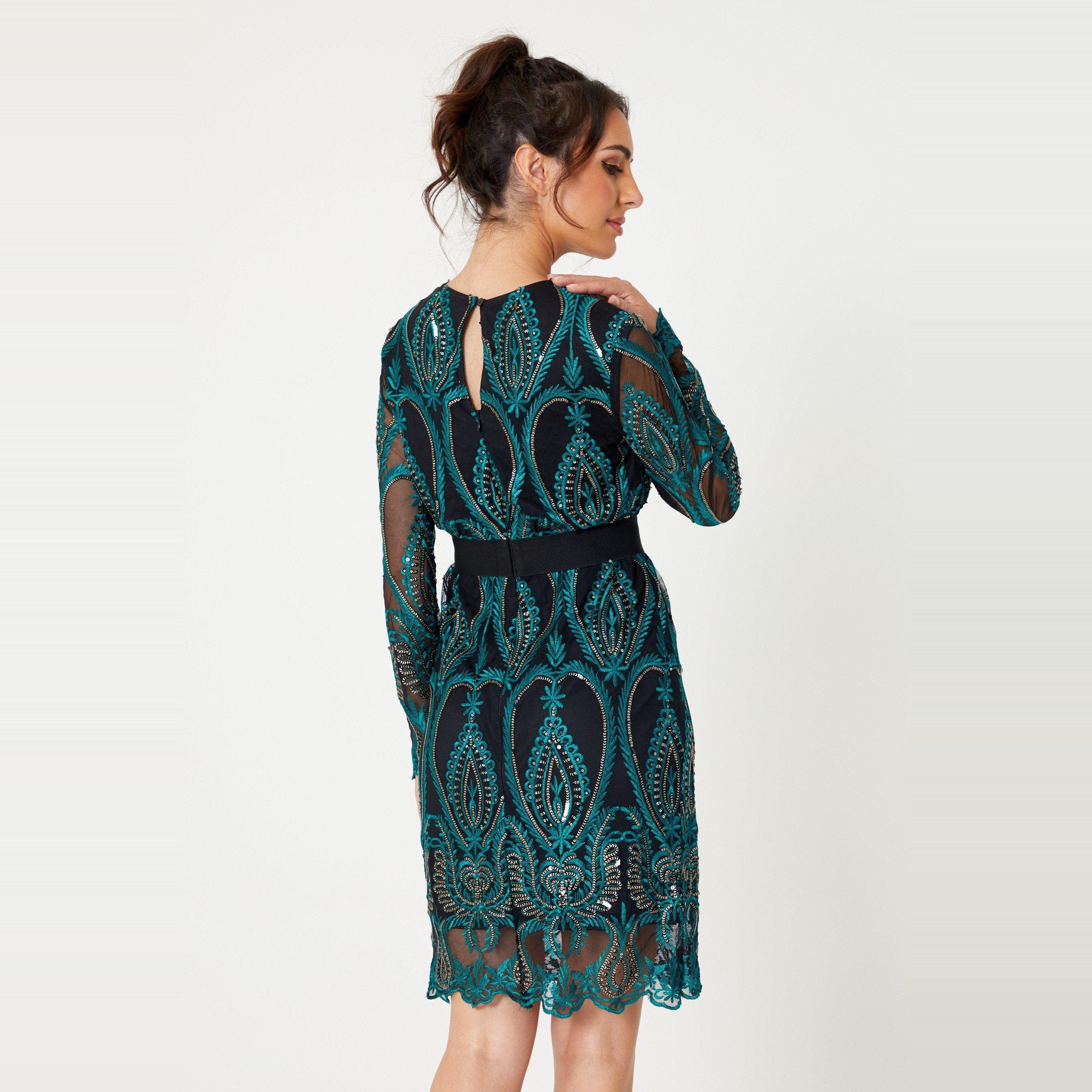 Be You Ladies Embroidered Lace Dress