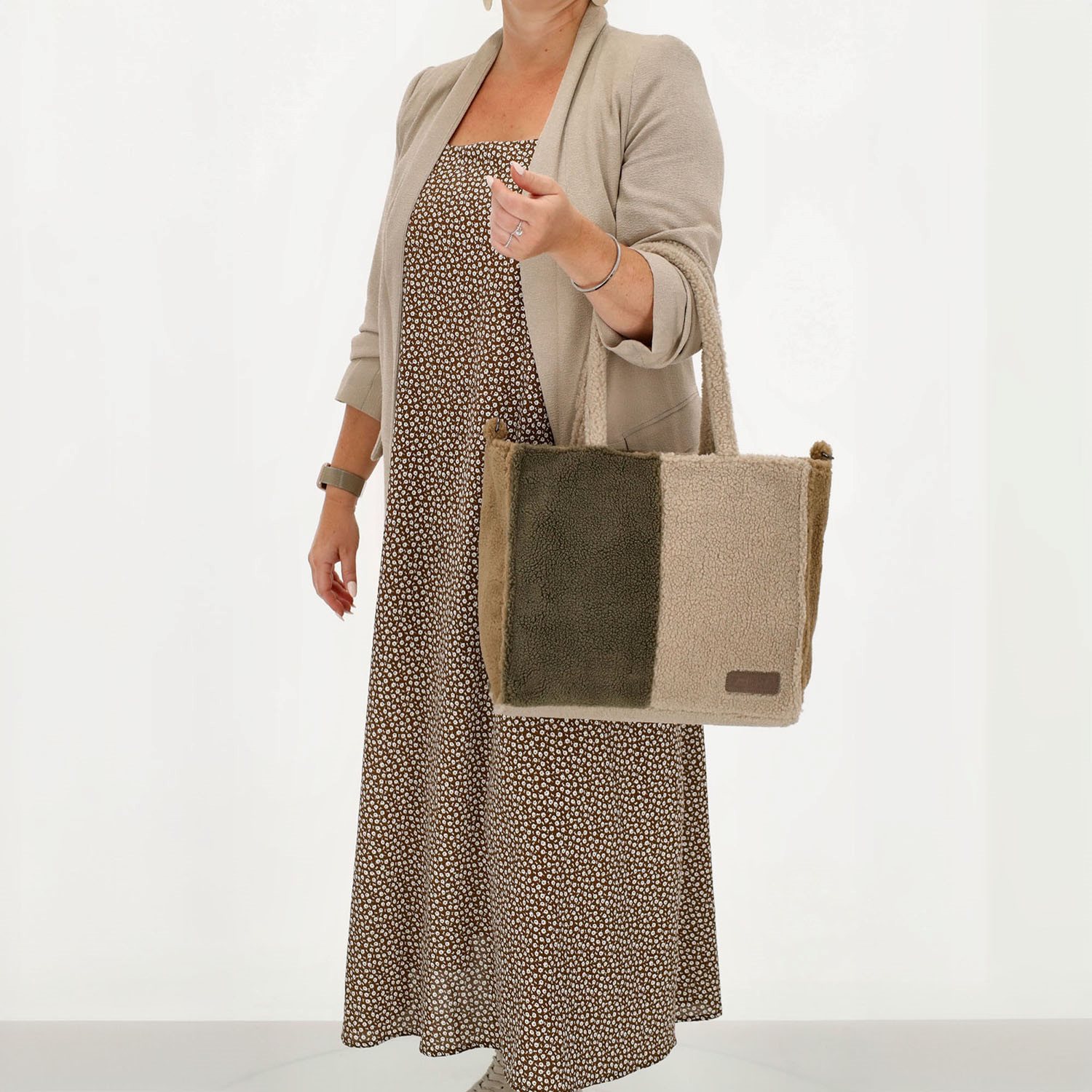 Zebra Trends Teddy Denise Shopper taupe