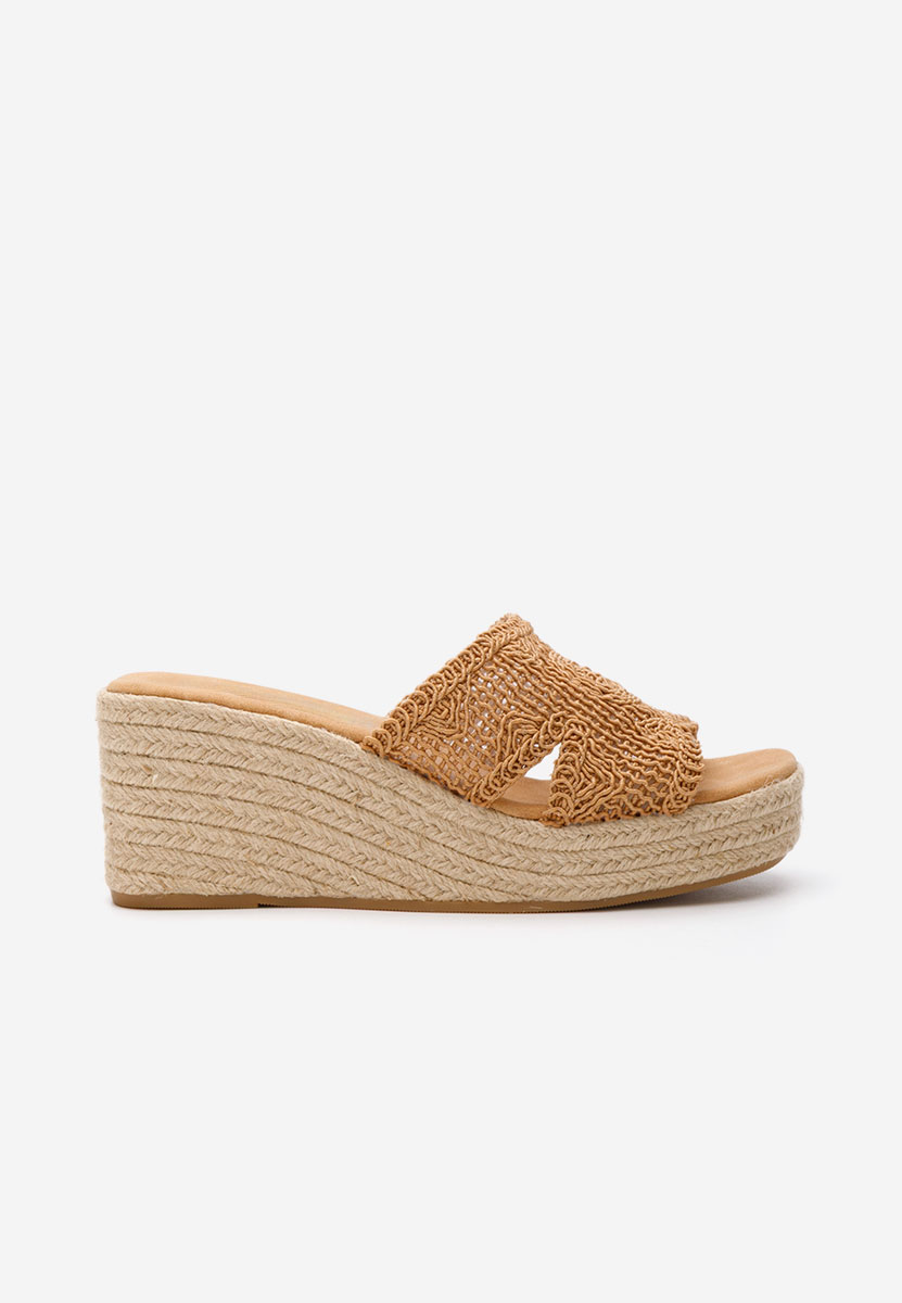 Mules à plateforme kaki Carlena