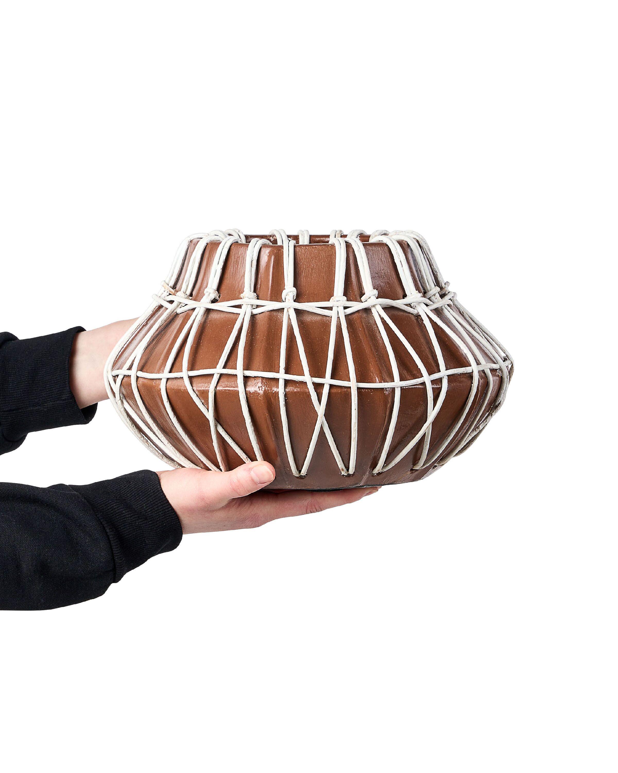 Decoratieve vaas KLUET Keramiek 22 cm Bruin