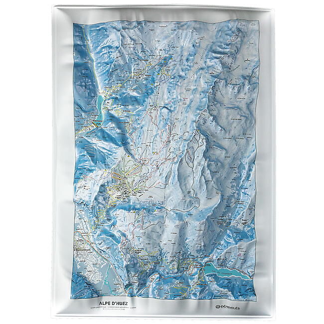 CARTE EN RELIEF DES PISTES ALPE D HUEZ