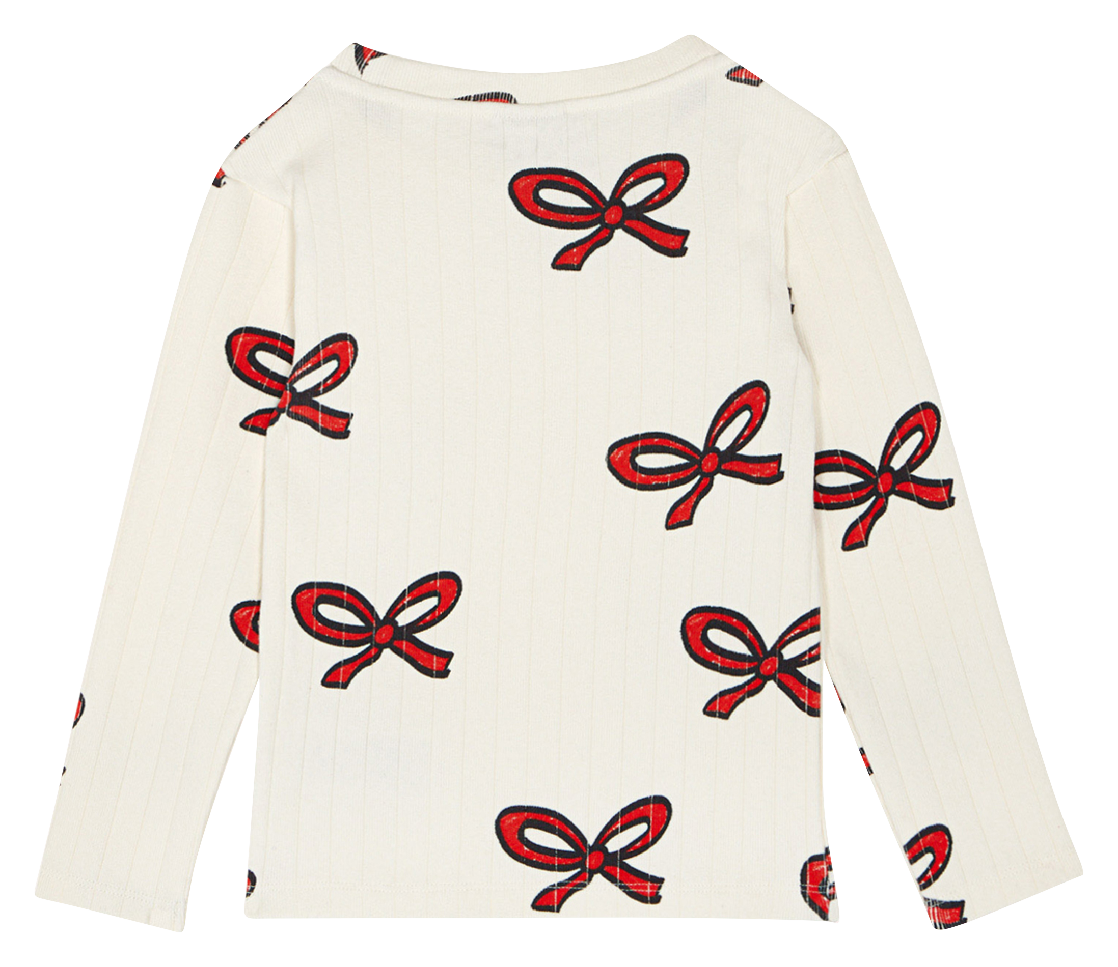 Tee-shirt col rond imprimé en coton| Blanc