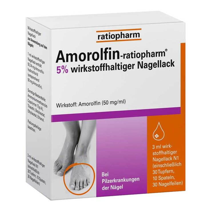 Amorolfin ratiopharm 5% - bei Nagelpilz, 3 ml