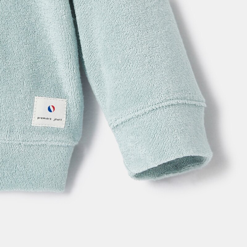 Sweat-shirt uni en éponge bleu naissance Absorba Bleu
