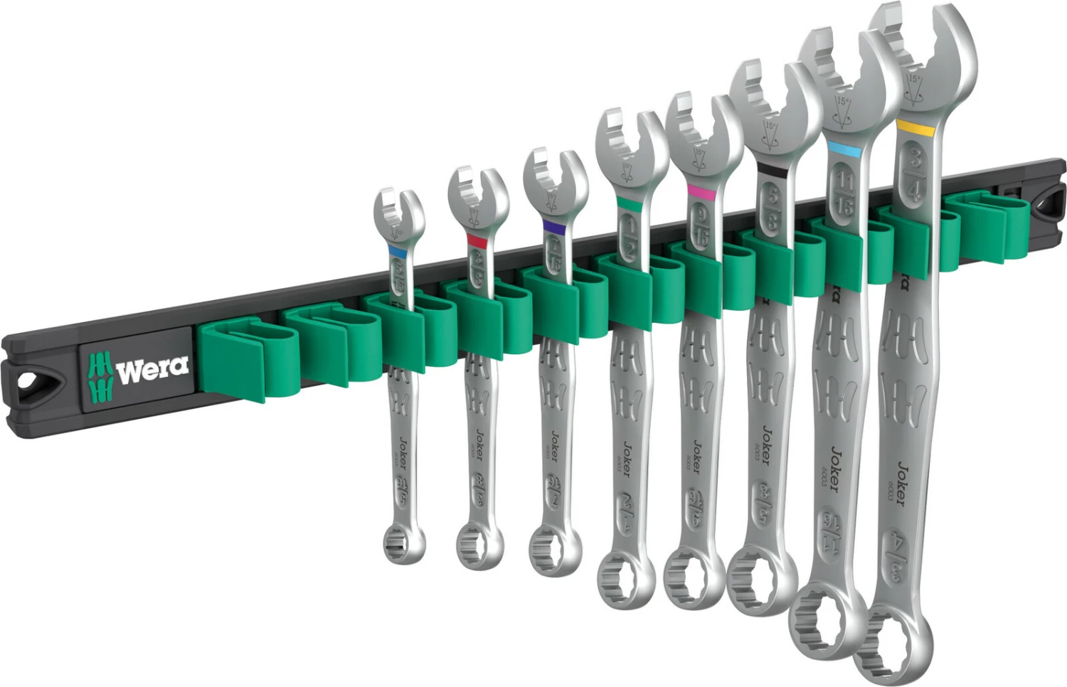 Wera 05020235001 9-delig 9642 Magneetstrip 6003 Joker Imperial 1 ringsteeksleutelset