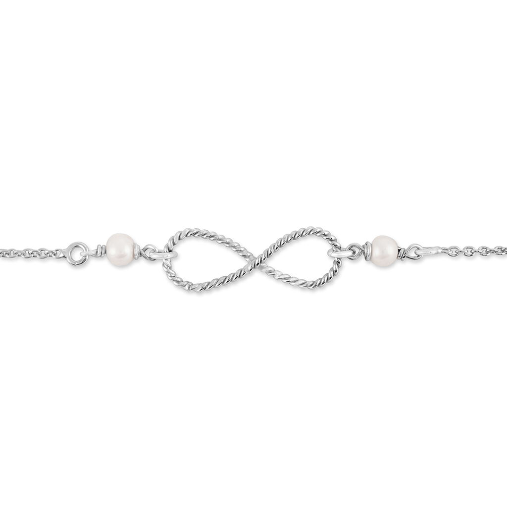 Bracelet Aliya Argent Blanc Pierre De Synthese