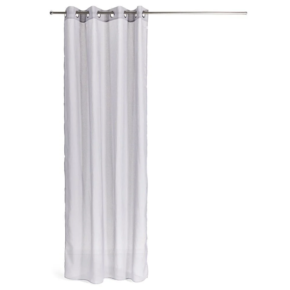 Voilage brodé polyester blanc 140x260cm
