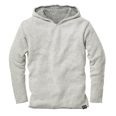 Herren-Kapuzenpullover, Weiß-Marine