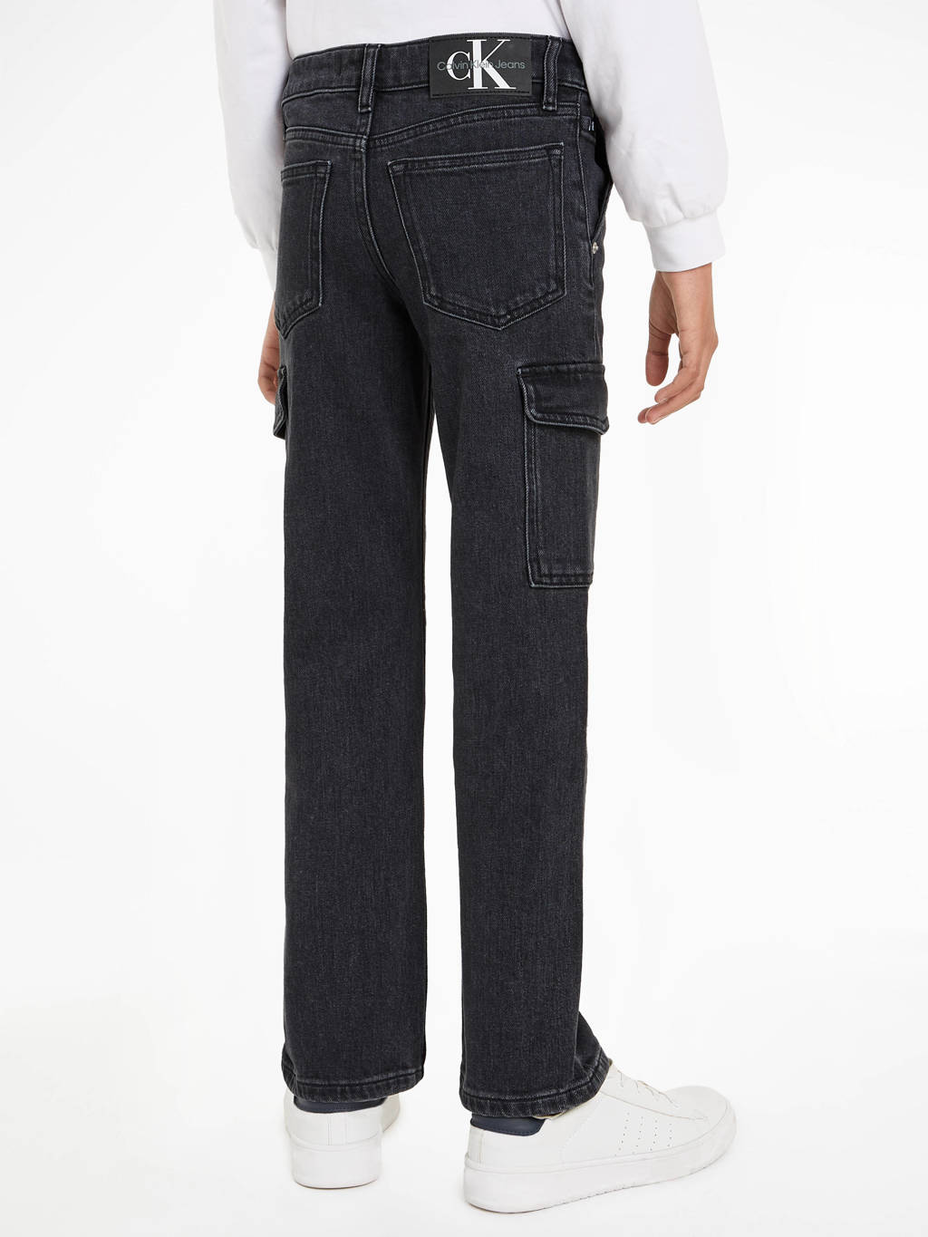 Calvin Klein high waist wide leg jeans MR STRAIGHT charcoal grey rgd