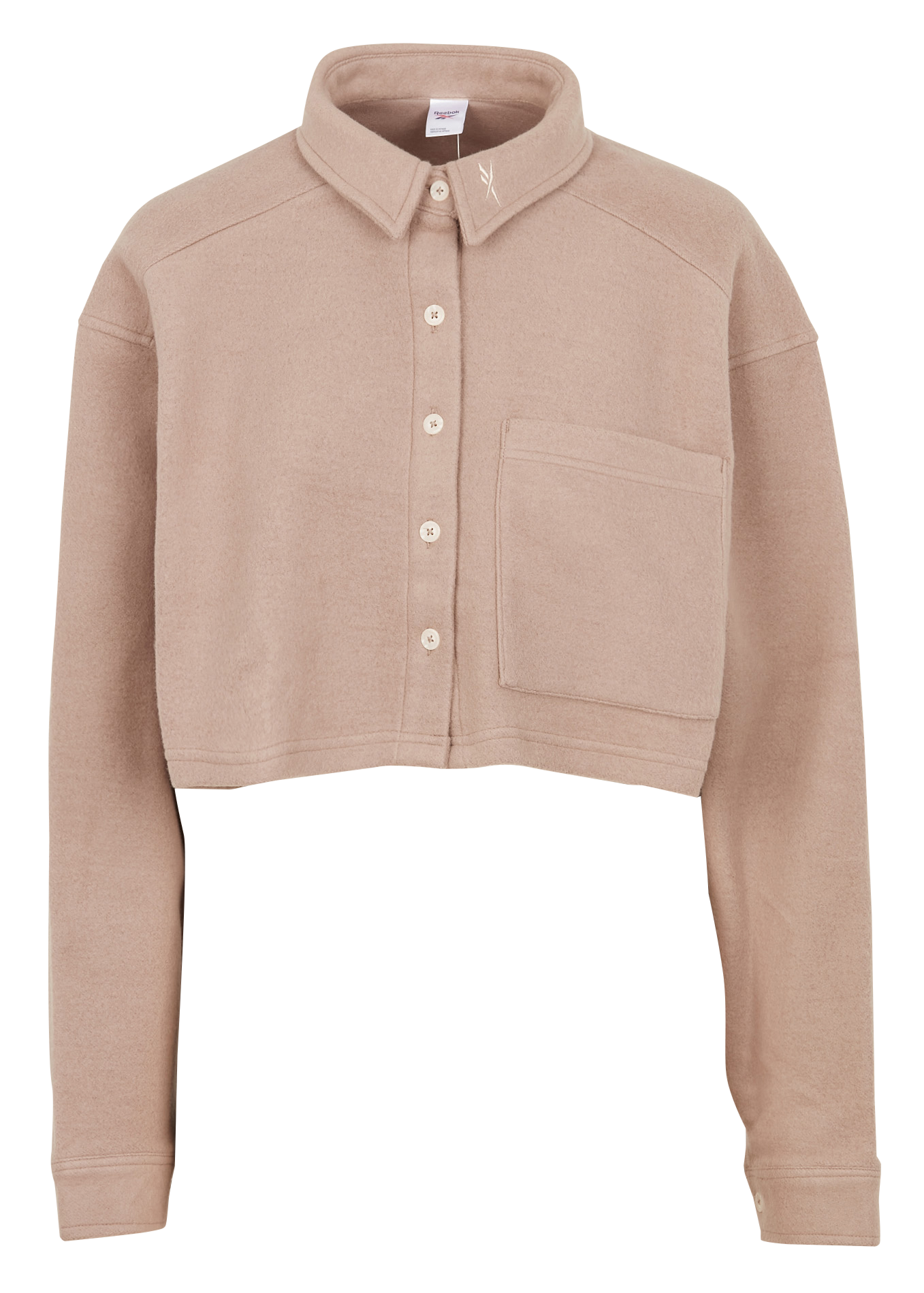 CL WDE - Gilet court col classique en molleton | Beige