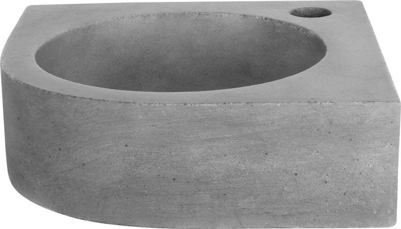 Differnz - Cleo - Fonteinset - Donker Grijs - Beton - Met Kraan Gebogen Mat Chroom
