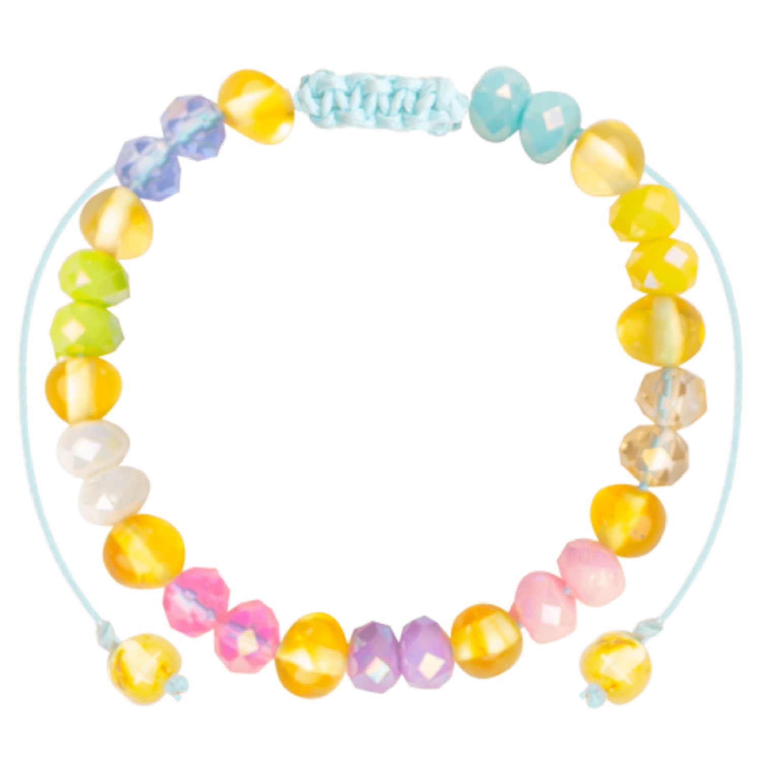 Barnsteen | Armband | Glimmend | Regenboog | 16 cm