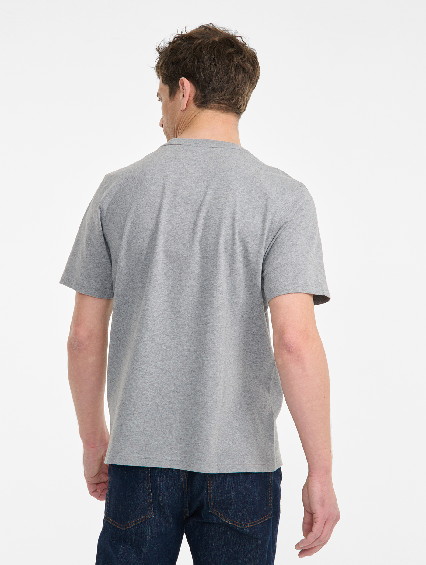 T-shirt col rond LIGHT HEATHER GREY