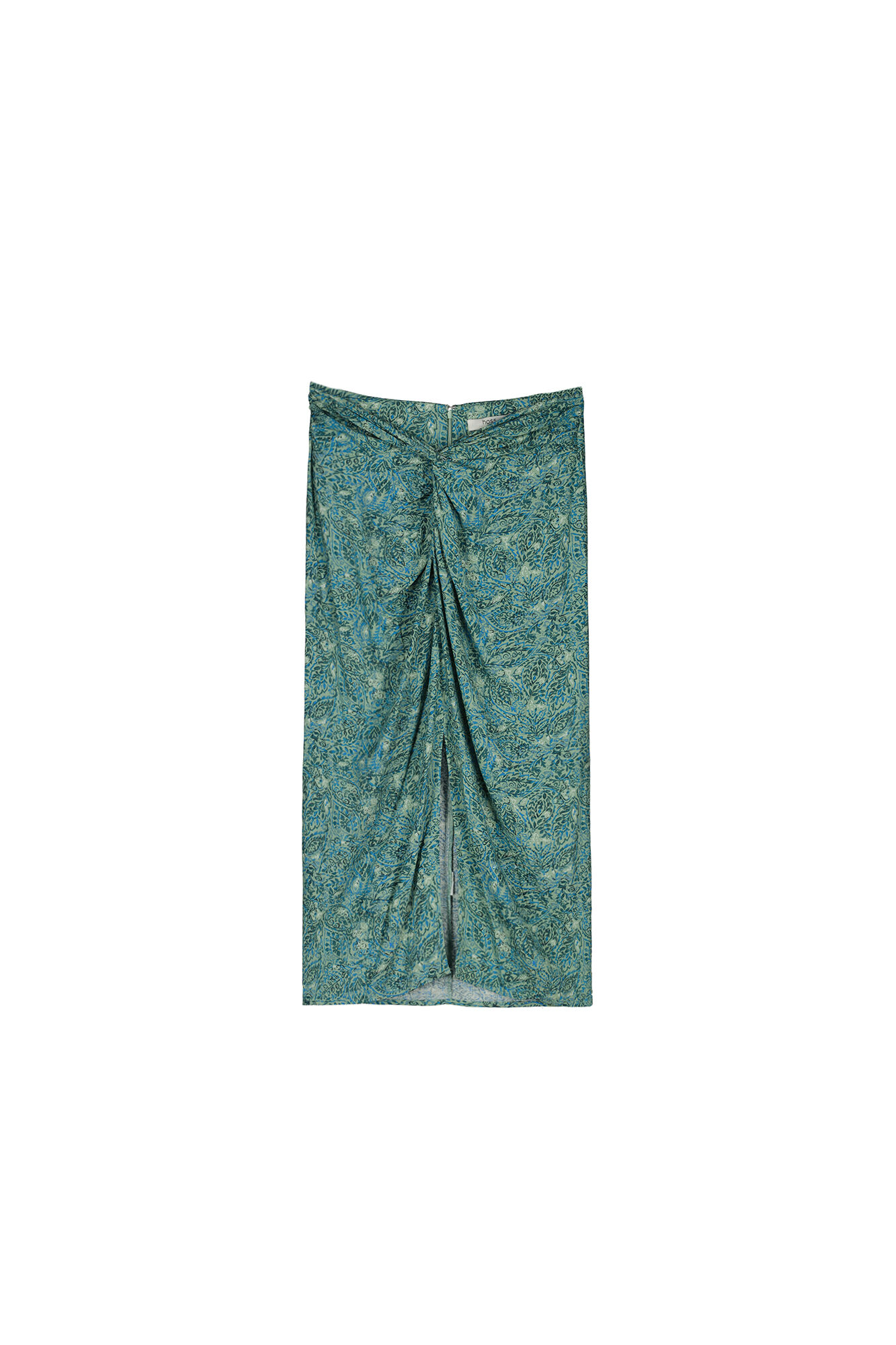 Saia midi estampada Janet - Bordô