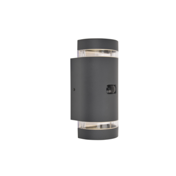 Lutec buitenwandlamp LED Focus met bewegingssensor donkergrijs