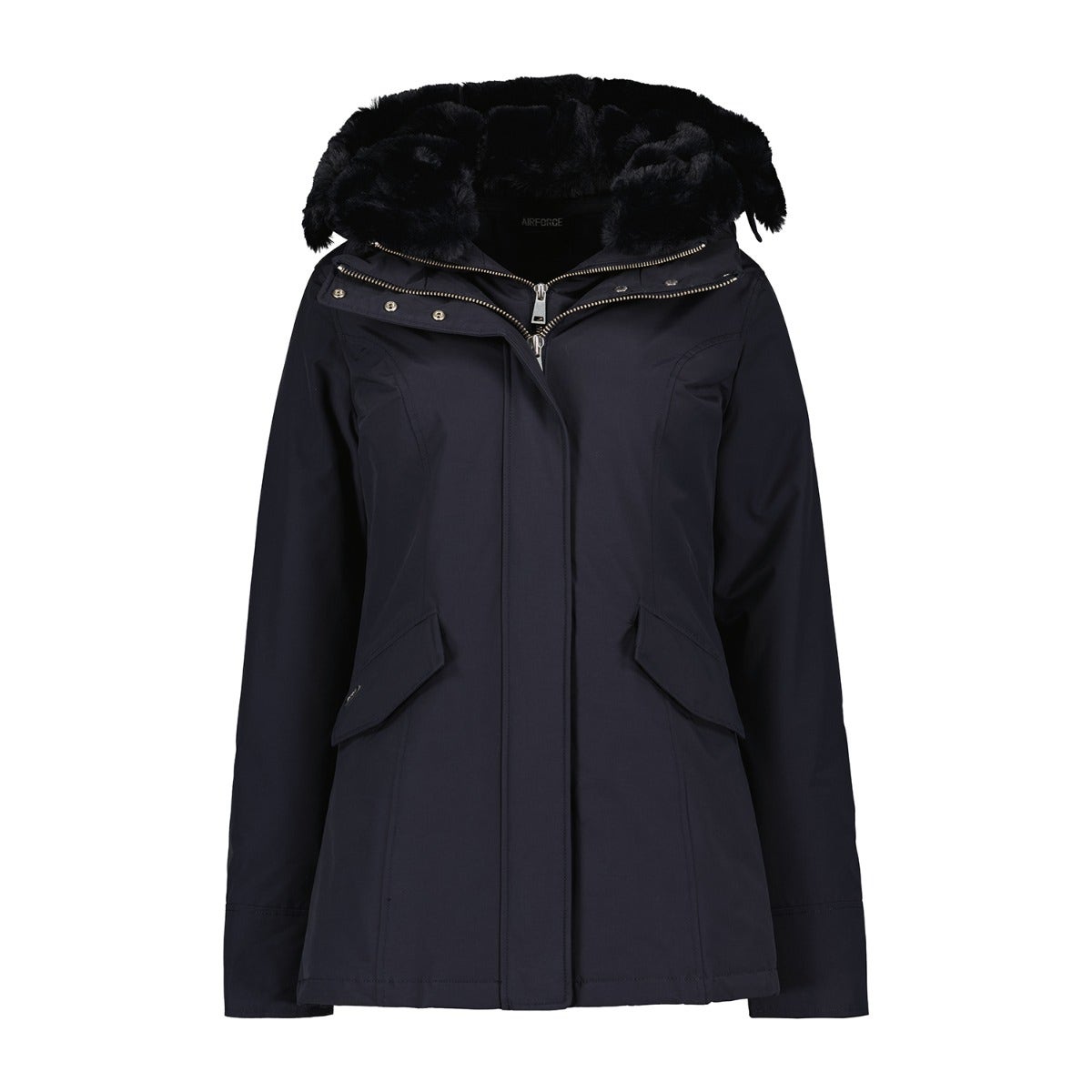 Airforce  Double Zip Parka Faux Fur