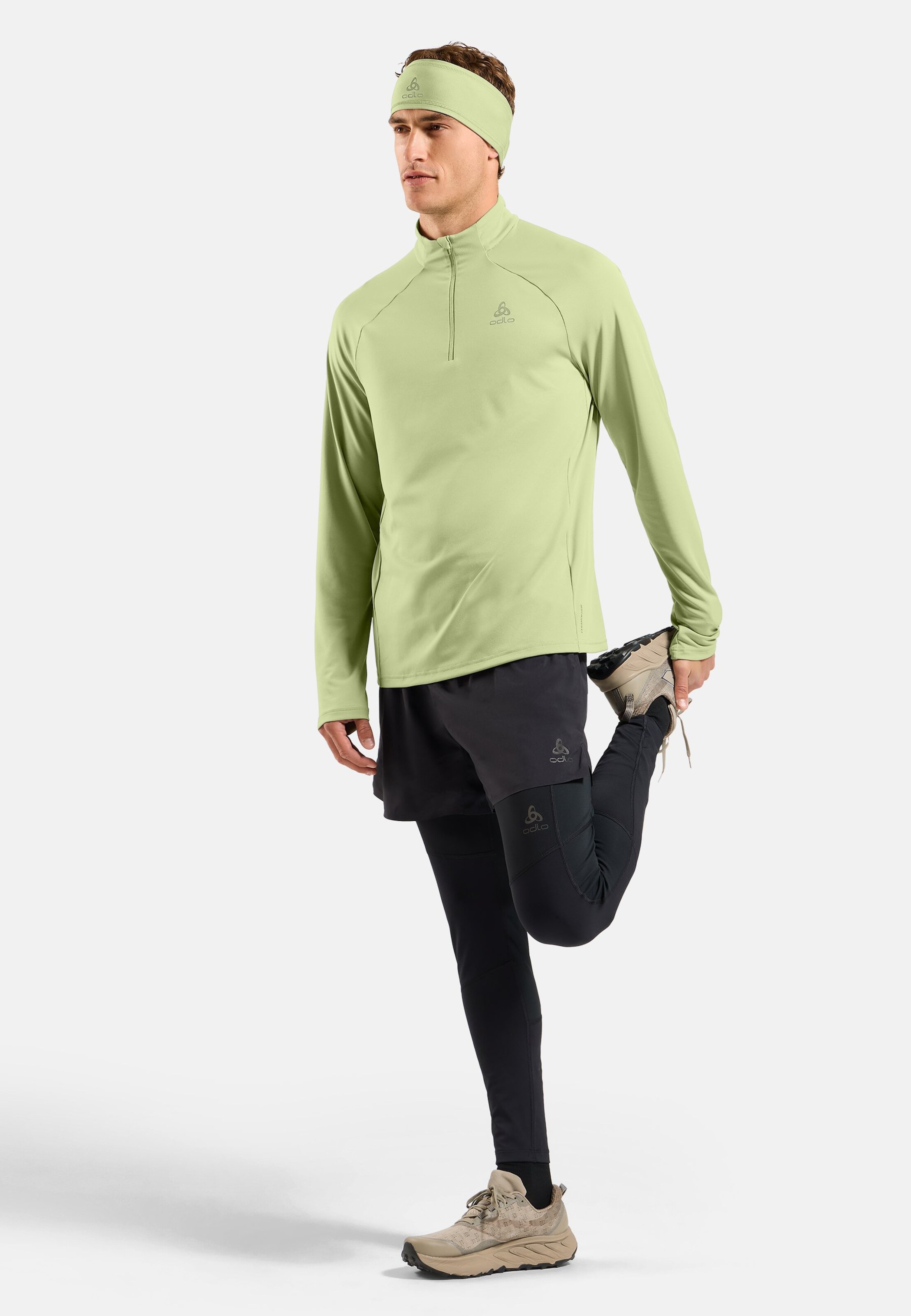 Essentials Ceramiwarm Mid Layer mit Halbreissverschluss in shadow lime