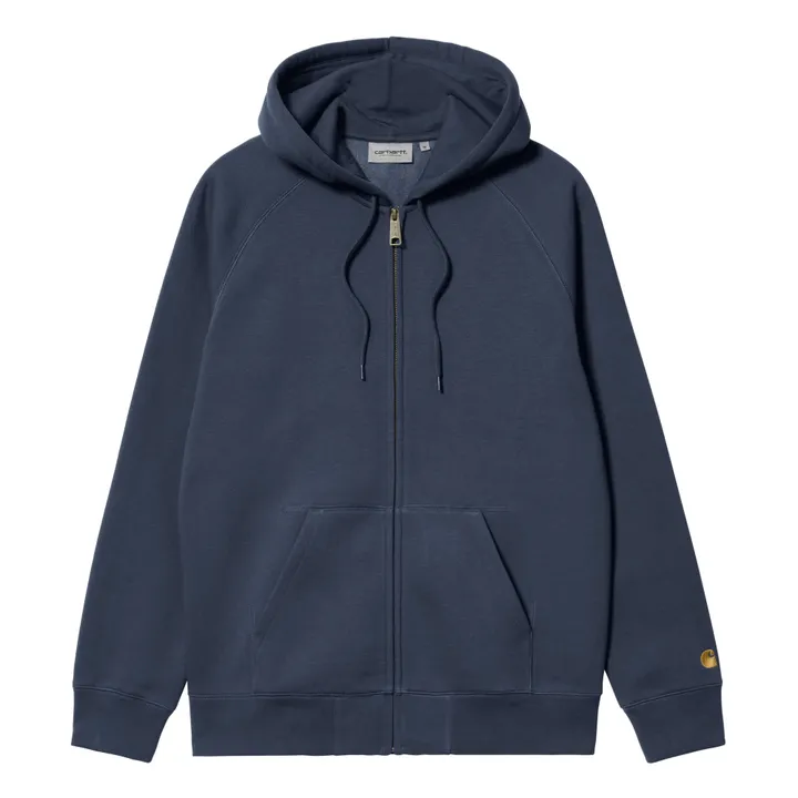Carhartt WIP Hoodie Zippé Chase | Bleu
