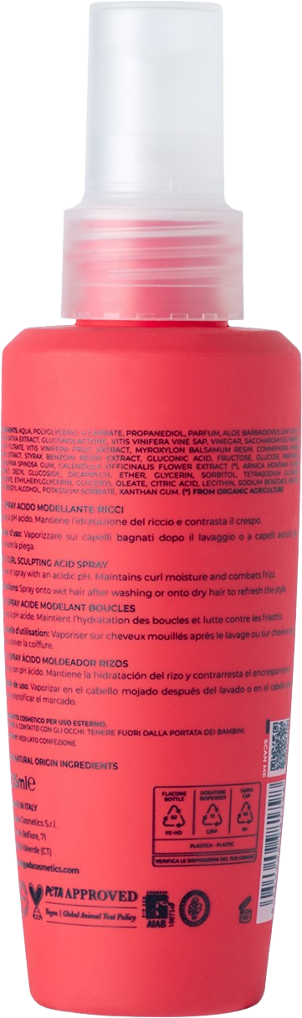 GYADA Cosmetics  Modellierendes Locken-Spray mit saurem pH-Wert, 125 ml