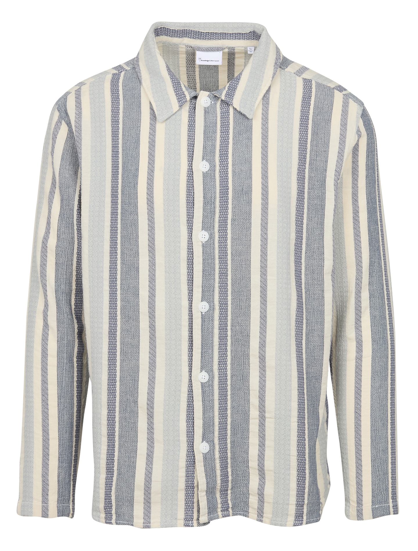Chemise regular rayée en coton bio | Bleu