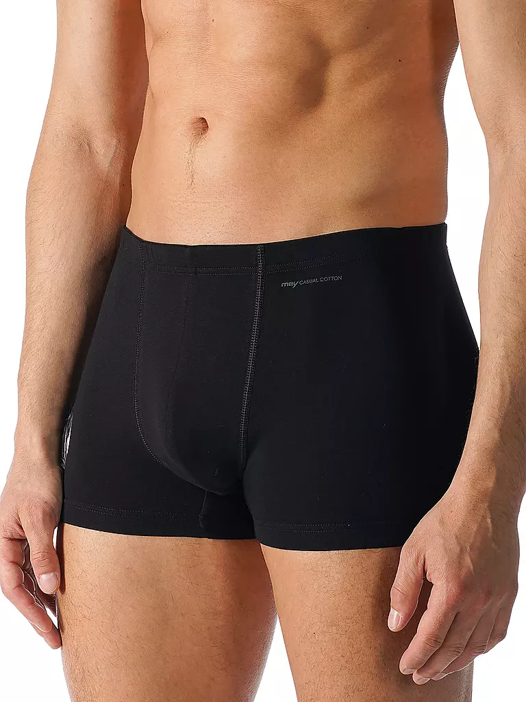 MEY Pants Casual Cotton Schwarz schwarz