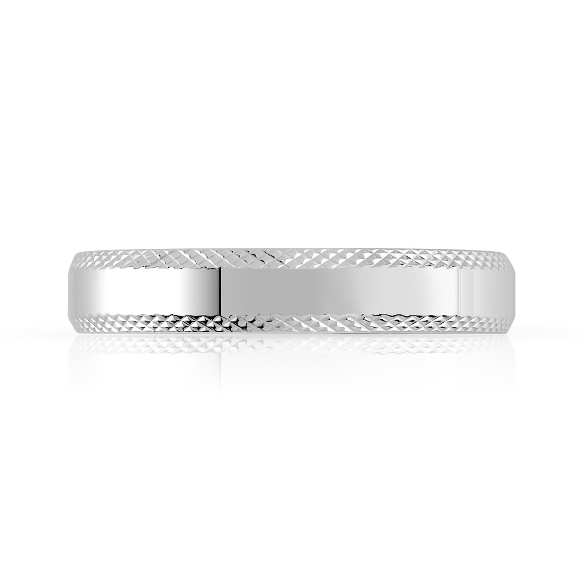 Alliance argent 925 diamanté 4 mm