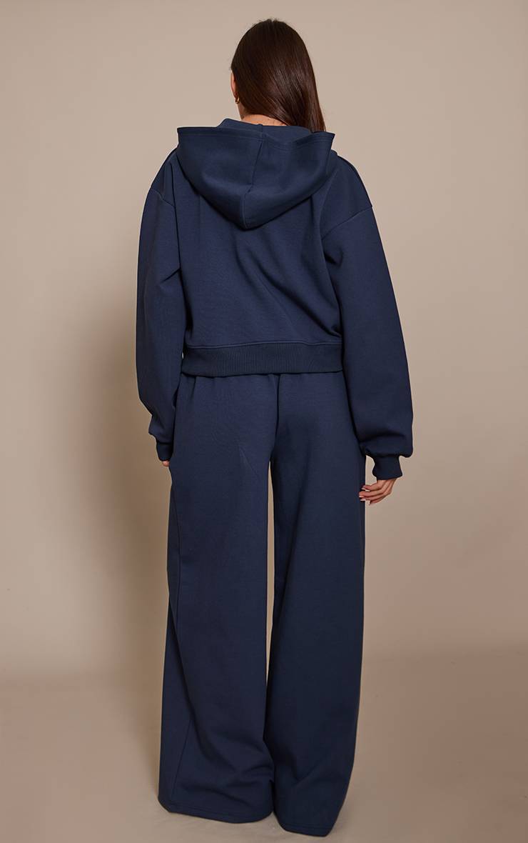Bleu Marine Pantalon De Jogging Interlock À Jambes Extra Larges