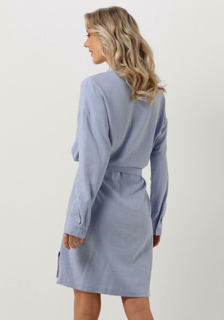 SELECTED FEMME blauwe selected femme mini jurk slfviva tonia long linen shirt