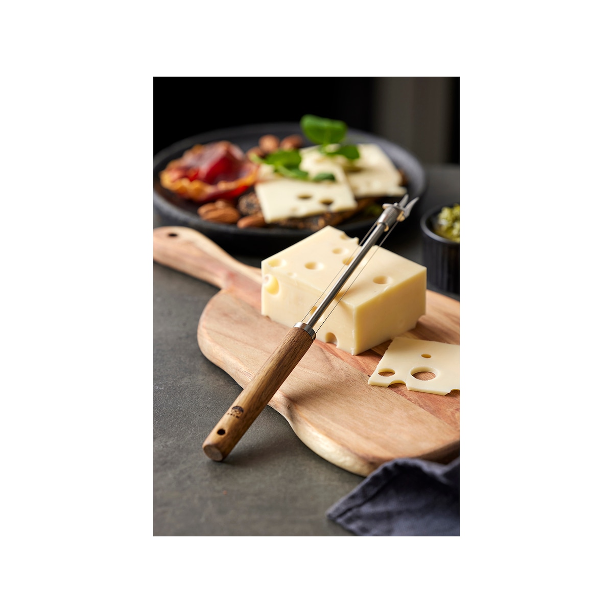 HOLM Cheese slicer 24,5 cm Stainless steel/Acacia
