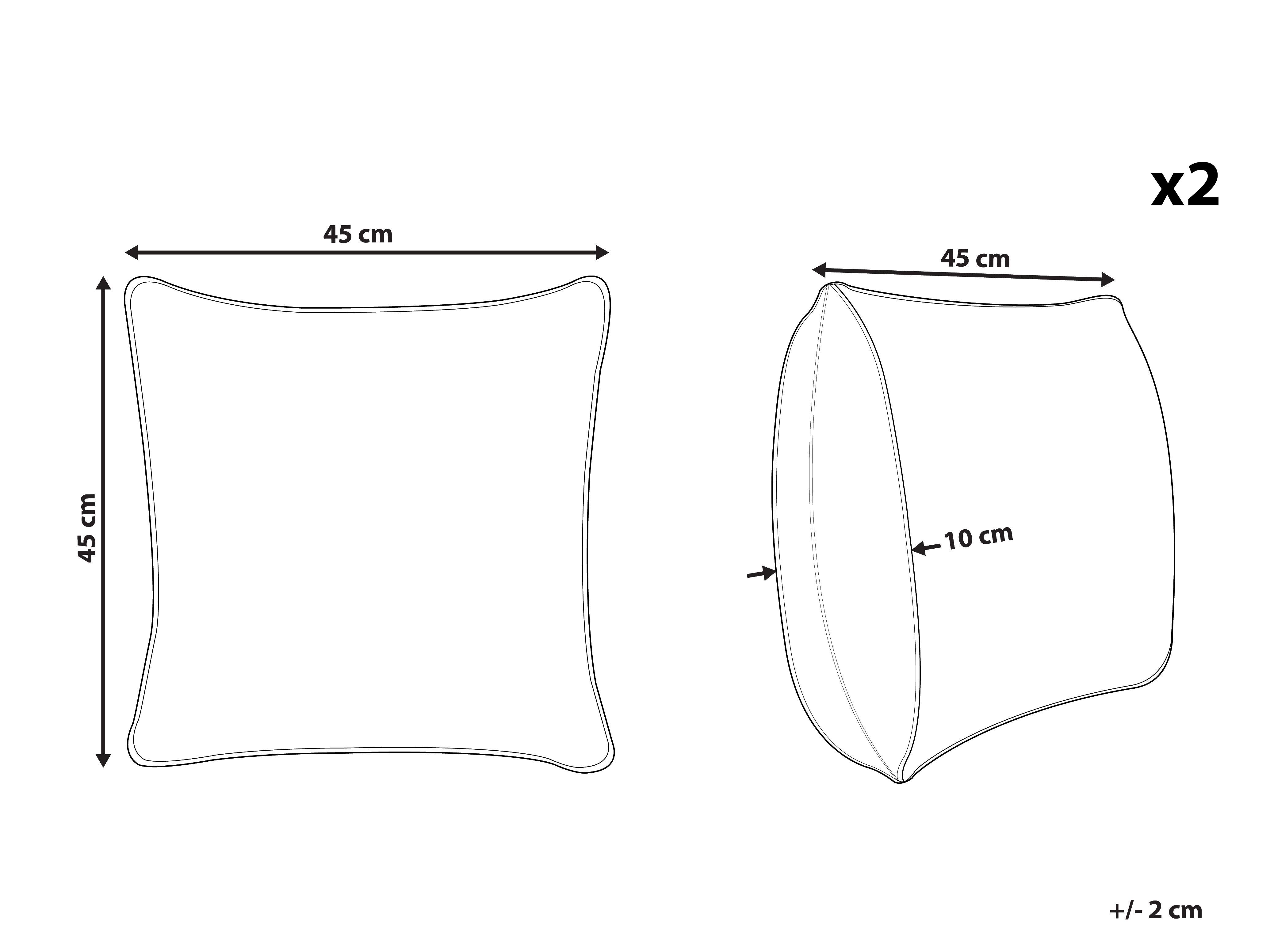 Set van 2 sierkussens MIMISAL Katoen 45 x 45 cm Bruin oosters patroon