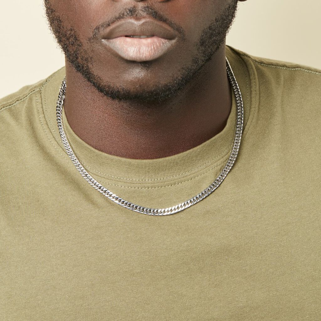 Collier Quentin Acier Blanc