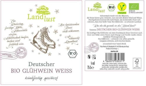 Landlust BIO Glühwein Weiß, Vegan