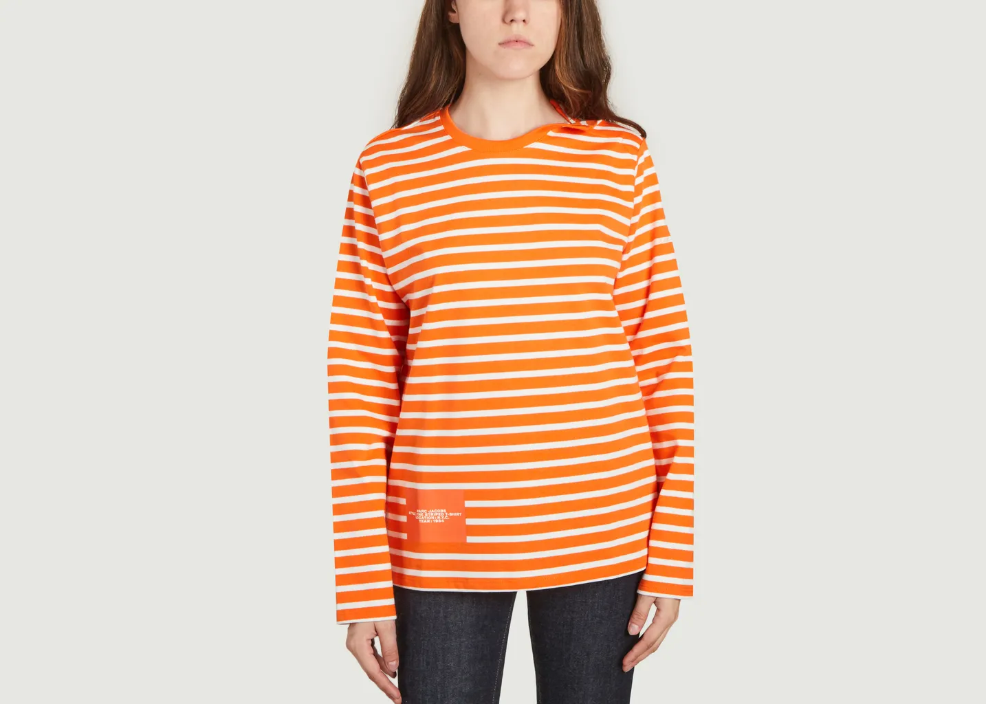 Le t-shirt rayé en coton Marc Jacobs