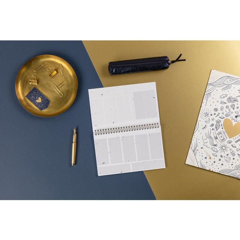 Adolie, Bloc planner reliure intégrale en-tête 22x14 cm 53 feuillets imprimés